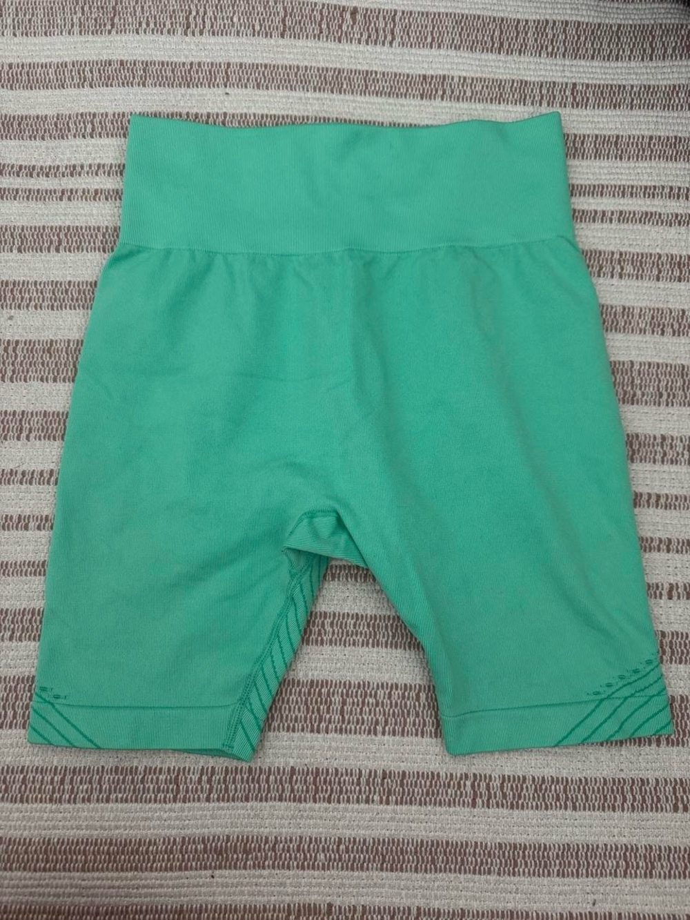Green Stretch Bike Shorts
